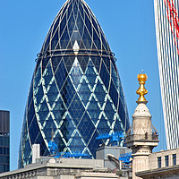 Buy canvas prints of The Iconic Gherkin by Andy Evans Photos
