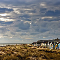 Buy canvas prints of Beach huts Hengistbury Head Dorset by Andy Evans Photos
