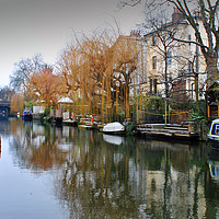 Buy canvas prints of Narrow boats Grand Union Canal Camden by Andy Evans Photos