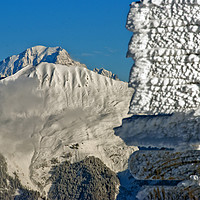 Buy canvas prints of Mont Blanc from Courchevel 3 Valleys French Alps by Andy Evans Photos
