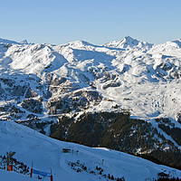 Buy canvas prints of Meribel Les Trois Vallees French Alps France by Andy Evans Photos