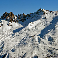 Buy canvas prints of Meribel Les 3 Valleys ski area Alps France by Andy Evans Photos
