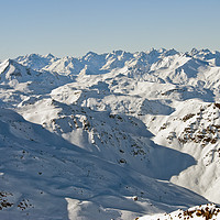 Buy canvas prints of Meribel Mottaret Mont Vallon French Alps by Andy Evans Photos