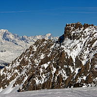 Buy canvas prints of Mont Blanc Mont Vallon Meribel Mottaret France by Andy Evans Photos
