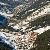 Buy canvas prints of Meribel Mottaret 3 Valleys French Alps France by Andy Evans Photos