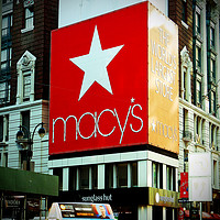 Buy canvas prints of Vibrant Lights of Macy's by Andy Evans Photos