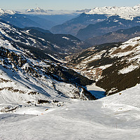 Buy canvas prints of Meribel Mottaret 3 Valleys French Alps France by Andy Evans Photos