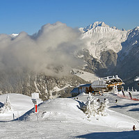 Buy canvas prints of Courchevel La Tania Mont Blanc France by Andy Evans Photos