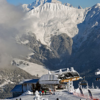 Buy canvas prints of Courchevel La Tania Mont Blanc France by Andy Evans Photos