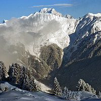 Buy canvas prints of Courchevel 1850 3 Valleys Mont Blanc France by Andy Evans Photos