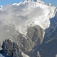 Buy canvas prints of Courchevel 1850 Mont Blanc French Alps France by Andy Evans Photos