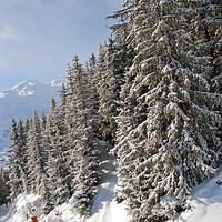 Buy canvas prints of Courchevel 1850 3 Valleys French Alps France by Andy Evans Photos