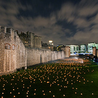 Buy canvas prints of Tower Of London Torch Lit Candles Lanterns by Andy Evans Photos