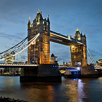 Buy canvas prints of Tower Bridge River Thames London England by Andy Evans Photos