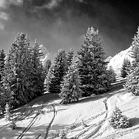 Buy canvas prints of Courchevel 1850 3 Valleys Alps France by Andy Evans Photos