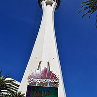 Buy canvas prints of Stratosphere Tower Las Vegas Nevada America by Andy Evans Photos