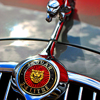 Buy canvas prints of Jaguar Classic Car Leaper Bonnet Hood Ornament by Andy Evans Photos