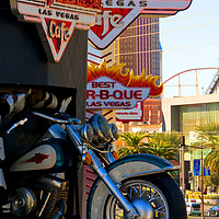 Buy canvas prints of Harley-Davidson Cafe Las Vegas America by Andy Evans Photos