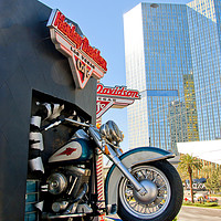 Buy canvas prints of Harley Davidson Cafe Las Vegas America by Andy Evans Photos