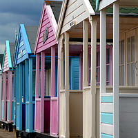 Buy canvas prints of Southwold Beach Huts East Suffolk England UK by Andy Evans Photos