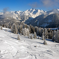 Buy canvas prints of Courchevel 1850 3 Valleys French Alps France by Andy Evans Photos