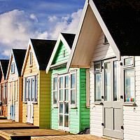 Buy canvas prints of Beach Huts Hengistbury Head Bournemouth Dorset by Andy Evans Photos