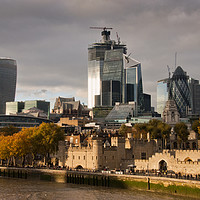 Buy canvas prints of City of London Skyline Cityscape England by Andy Evans Photos