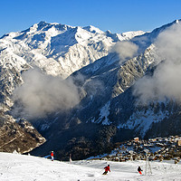 Buy canvas prints of Courchevel 1850 3 Valleys French Alps France by Andy Evans Photos