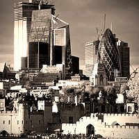 Buy canvas prints of City of London Cityscape Skyline England UK by Andy Evans Photos