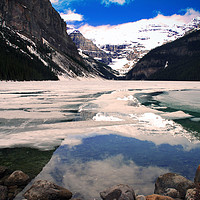 Buy canvas prints of Lake Louise Victoria Glacier Alberta Canada by Andy Evans Photos