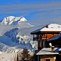 Buy canvas prints of Mont Blanc Peisey-Vallandry Les Arcs French Alps F by Andy Evans Photos