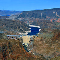 Buy canvas prints of Hoover Dam Pat Tillman Bridge Arizona Nevada Ameri by Andy Evans Photos