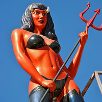 Buy canvas prints of Devil Woman Las Vegas Strip America by Andy Evans Photos