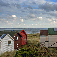 Buy canvas prints of Hengistbury Head Beach Huts Dorset by Andy Evans Photos