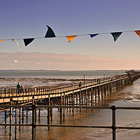 Buy canvas prints of Southend on Sea Pier Beach Essex England by Andy Evans Photos
