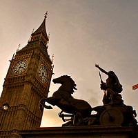 Buy canvas prints of Big Ben Boadicea's Chariot Westminster London by Andy Evans Photos