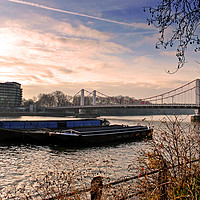 Buy canvas prints of Chelsea Bridge River Thames London by Andy Evans Photos