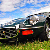 Buy canvas prints of E-Type Jaguar Classic Motor Car by Andy Evans Photos