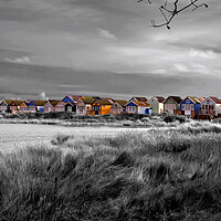 Buy canvas prints of Beach Huts Hengistbury Head Bournemouth Dorset by Andy Evans Photos