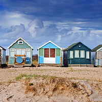 Buy canvas prints of Beach huts Hengistbury Head Bournemouth Dorset by Andy Evans Photos