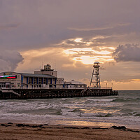 Buy canvas prints of Bournemouth Pier And Beach Dorset England by Andy Evans Photos
