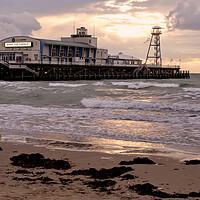 Buy canvas prints of Bournemouth Pier And Beach Dorset England by Andy Evans Photos
