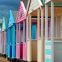 Buy canvas prints of Southwold Beach Huts Suffolk England by Andy Evans Photos