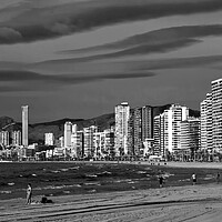 Buy canvas prints of Benidorm Levante Beach Costa Blanca Spain by Andy Evans Photos