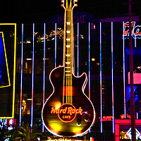 Buy canvas prints of Hard Rock Cafe Guitar Las Vegas America by Andy Evans Photos