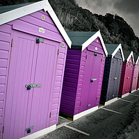 Buy canvas prints of Bournemouth Beach Huts Dorset England by Andy Evans Photos