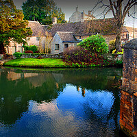 Buy canvas prints of Burford Cottage Cotswolds West Oxfordshire England by Andy Evans Photos