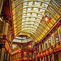 Buy canvas prints of Leadenhall Market City of London England by Andy Evans Photos