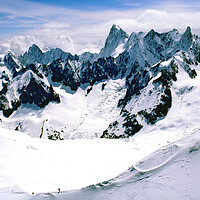 Buy canvas prints of Chamonix Aiguille du Midi Mont Blanc Massif French Alps France by Andy Evans Photos