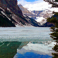 Buy canvas prints of Lake Louise Victoria Glacier Alberta Canada by Andy Evans Photos